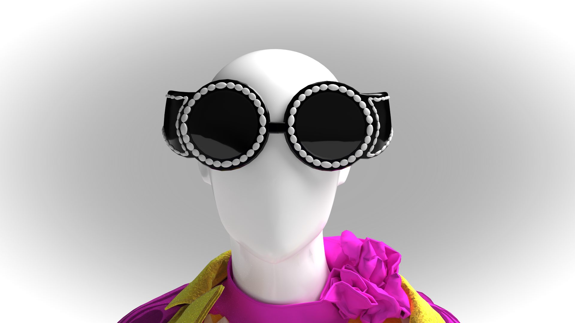 Pearl Glasses — 3D work by Lina Khalil, image 1.