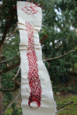Machine Embroidery — textile art by Lina Khalil.