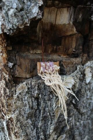 Organic Embroidery by Lina Khalil — embroidered leaf and thread work, image 17 of 17.