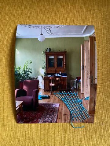 Stitching on Paper — textile art by Lina Khalil.