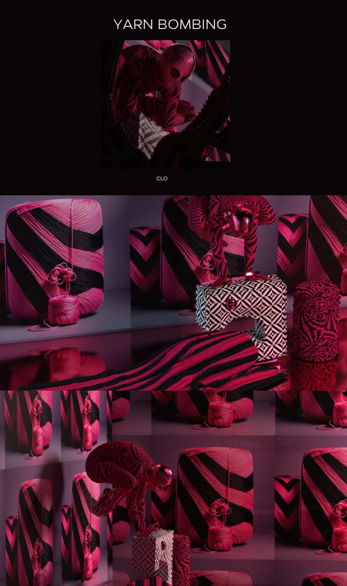 Yarn bombing — 3D work by Lina Khalil, image 1.